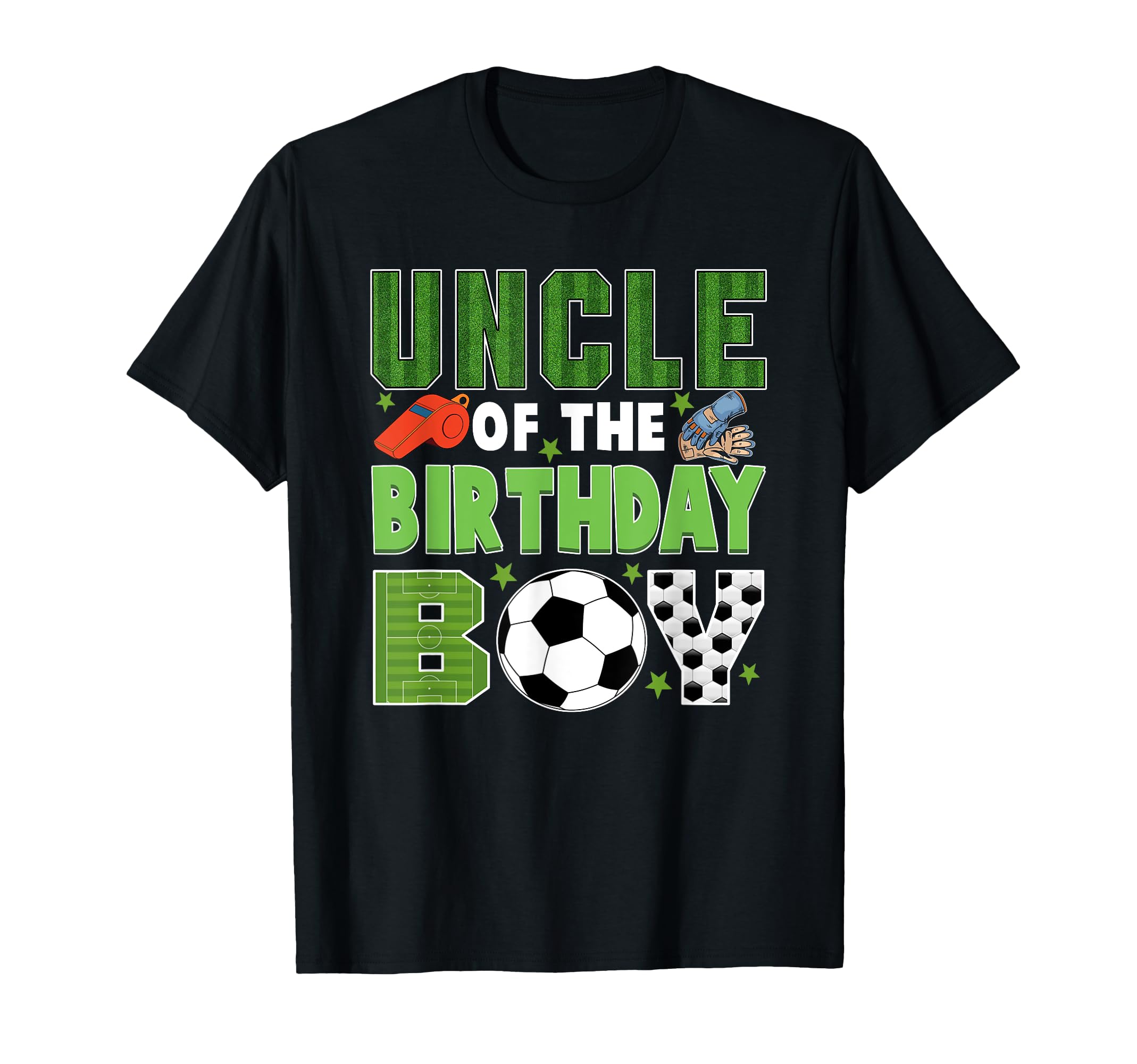 Uncle Birthday Soccer Group Family T-Shirt - Trendy Graphic Men Women