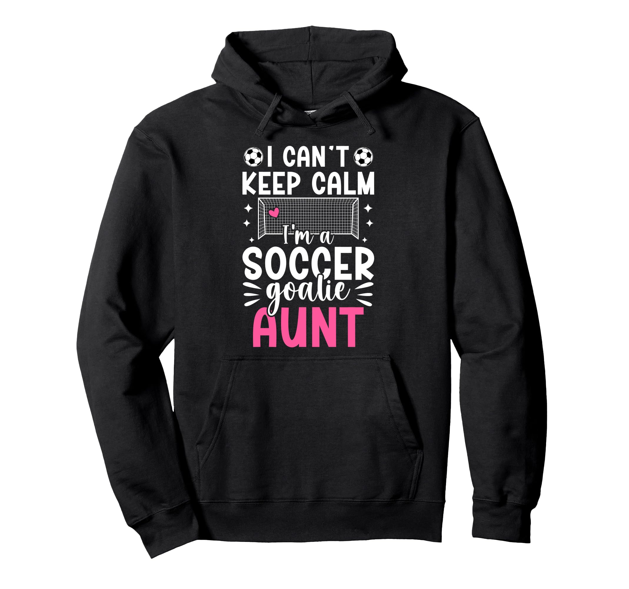 Im Soccer Goalie Aunt Soccer Keeper Hoodie - Minimalist Print for Adults