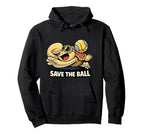 Funny Goalkeeper Turtle Save Ball Hoodie - Fun Novelty Design for Adults