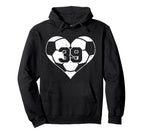 Soccer Number 39 Jersey Funny Soccer Hoodie - Aesthetic Graphic Men Women