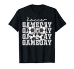 Soccer Game Day Coquette Bow Funny T-Shirt - Fun Novelty Design Unisex