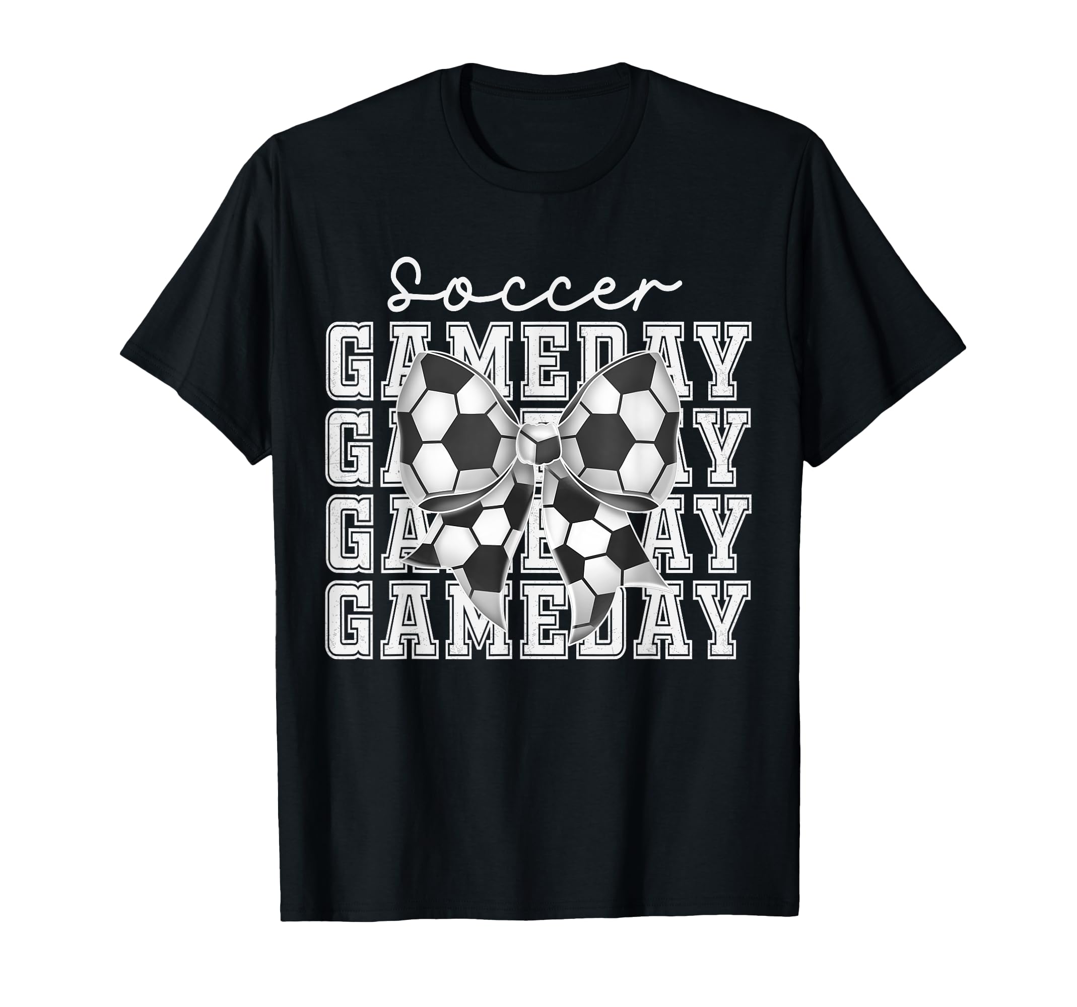 Soccer Game Day Coquette Bow Funny T-Shirt - Fun Novelty Design Unisex
