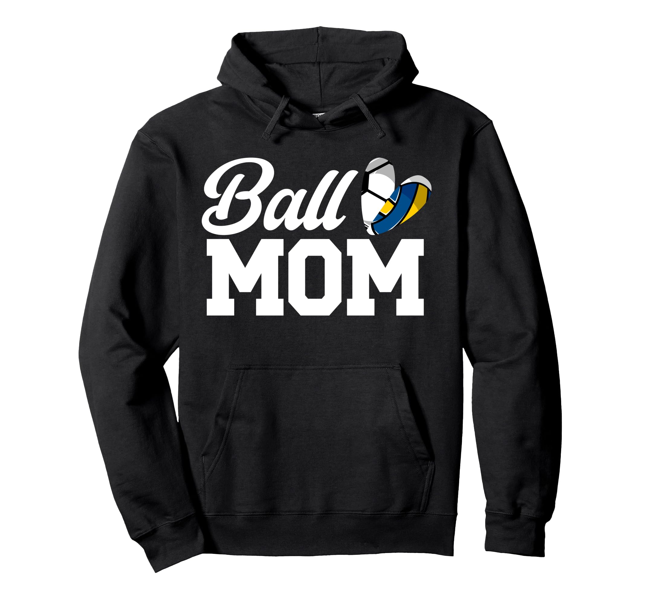 Ball Mom Volleyball Soccer Mom Soccer Hoodie - Aesthetic Graphic Unisex