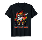 Deutschland Dabbing Soccer Ball Graffiti T-Shirt - Novelty Apparel Unisex