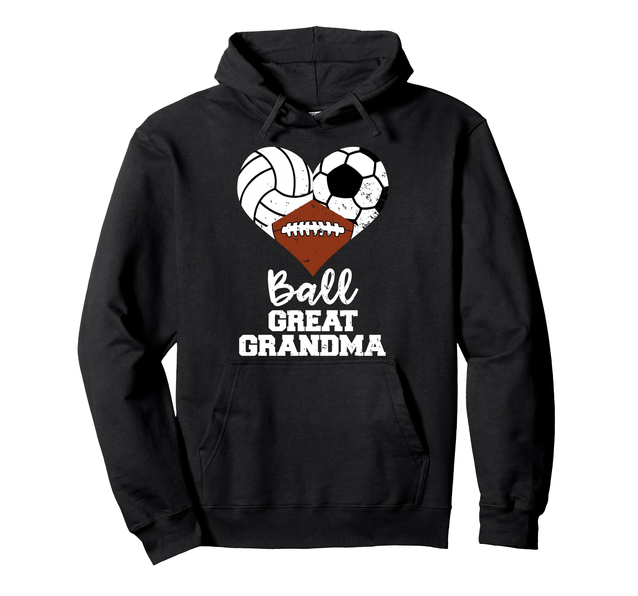 Ball Great Grandma Heart Hoodie - Casual Everyday Wear Men Women