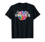 Born To Play Soccer Trendy Tie Dye T-Shirt - Unique Graphic for Adults
