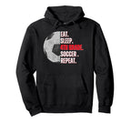 Eat Sleep 4Th Grade Soccer Repeat Little Hoodie - Streetwear Style Unisex