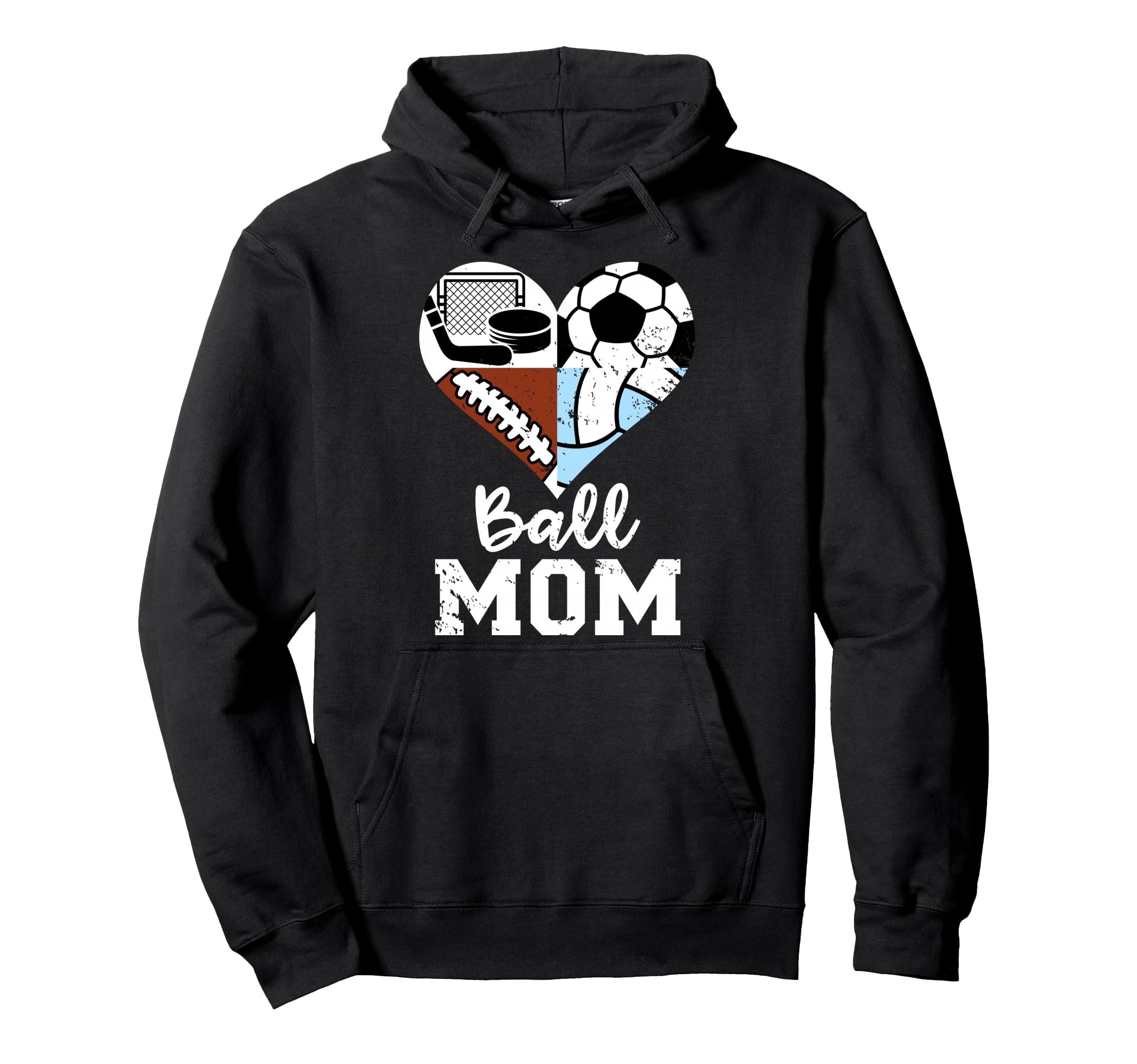 Ball Mom Funny Soccer Football Hoodie - Aesthetic Graphic Unisex