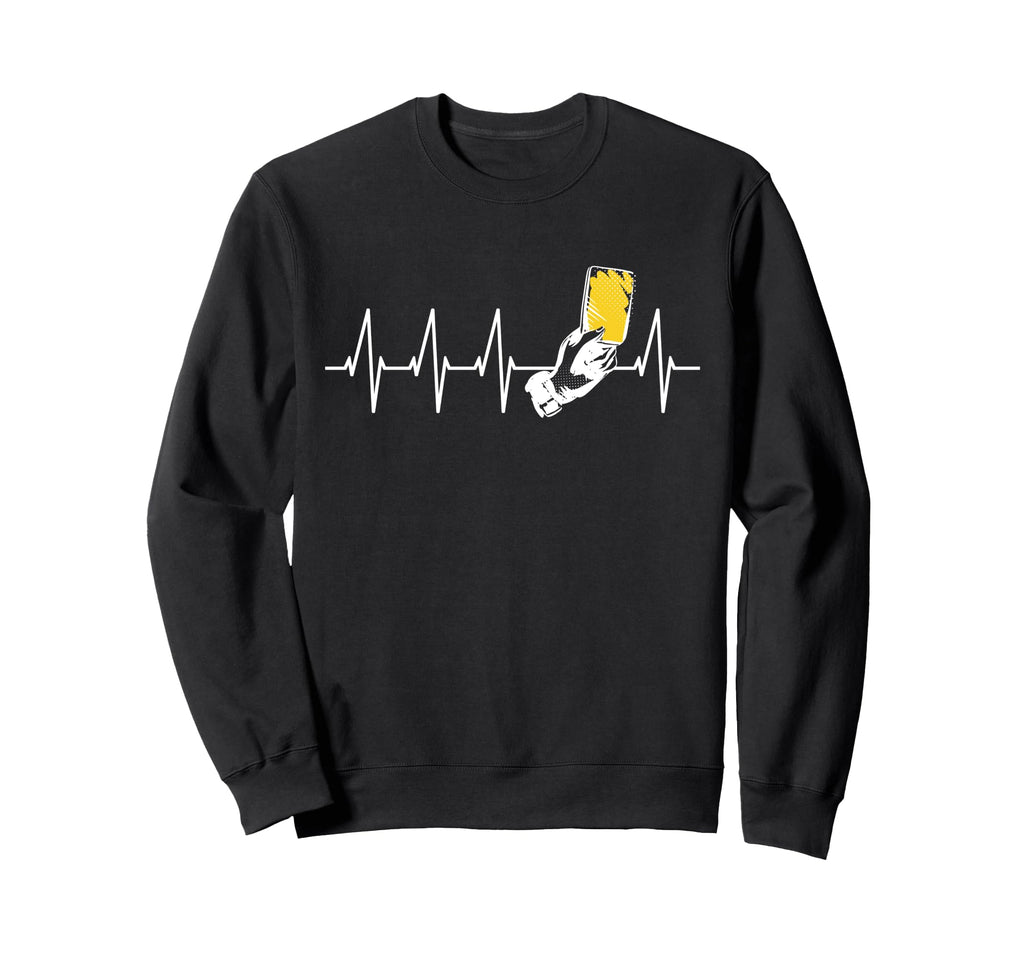 Football Referee Heartbeat Soccer Sweatshirt - Trendy Graphic Unisex