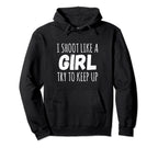 I Shoot Like Basketball Soccer Rifle Hoodie - Custom Art Print for Adults