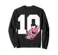 10 Soccer Birthday Gift Soccer Fan Sweatshirt - Unique Graphic Men Women