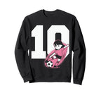 10 Soccer Birthday Gift Soccer Fan Sweatshirt - Unique Graphic Men Women