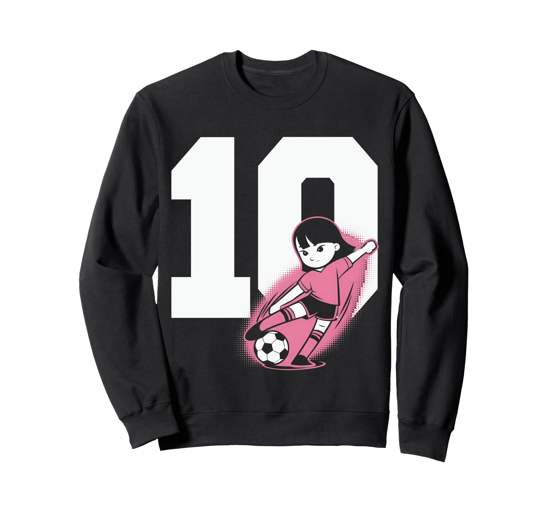 10 Soccer Birthday Gift Soccer Fan Sweatshirt - Unique Graphic Men Women