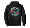 Funny Soccer Mom Sideline Social Club Hoodie - Streetwear Style Unisex
