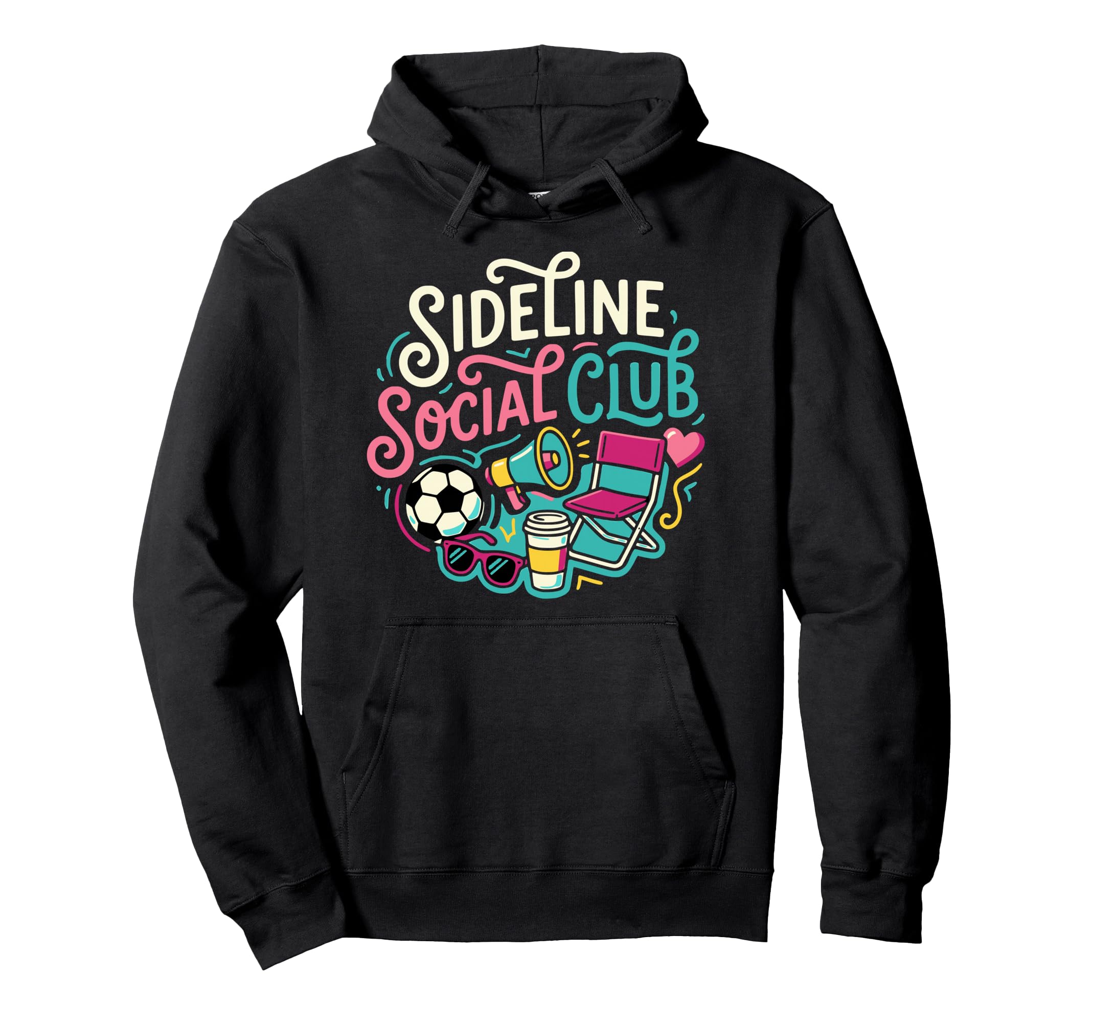Funny Soccer Mom Sideline Social Club Hoodie - Streetwear Style Unisex