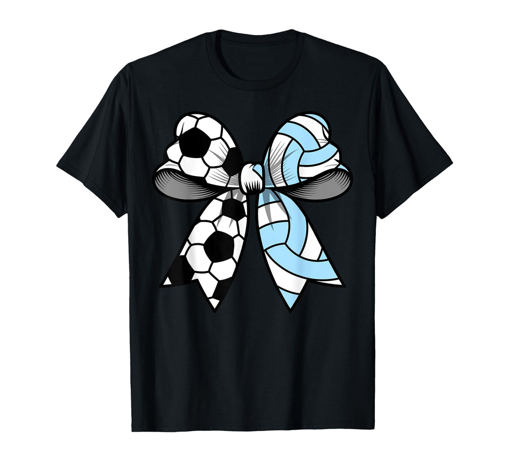 Soccer Volleyball Coquette Bow Funny T-Shirt - Trendy Graphic for Adults