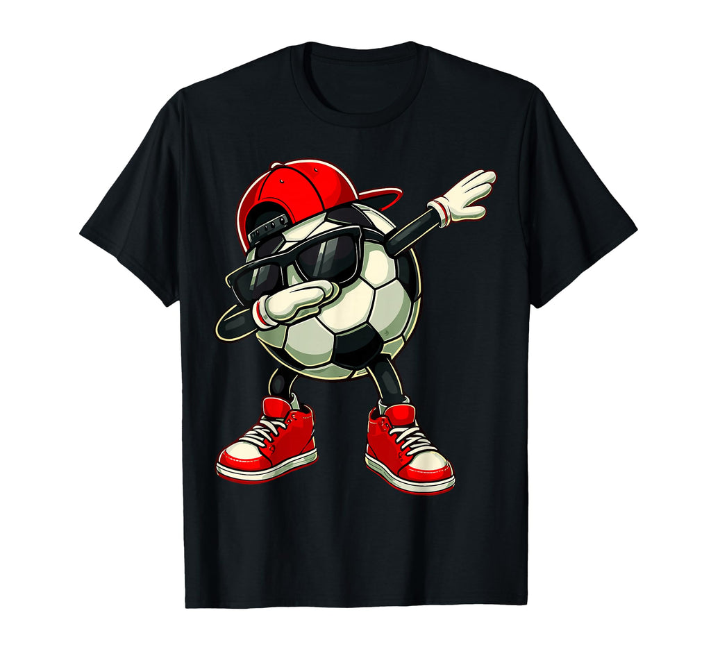 Soccer Ball Dabbing Funny Player T-Shirt - Casual Everyday Wear for Adults