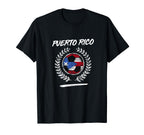 Puerto Rico Flag Puerto Rican Soccer Team T-Shirt - Novelty Apparel Unisex