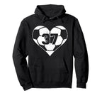 Soccer Number 37 Jersey Funny Soccer Hoodie - Streetwear Style for Adults