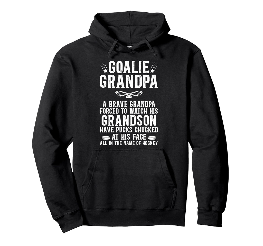 Hockey Goalie Grandpa Hockey Keeper Hoodie - Novelty Apparel Unisex