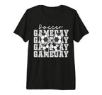 Soccer Game Day Coquette Bow Funny Soccer T-Shirt - Novelty Apparel Unisex