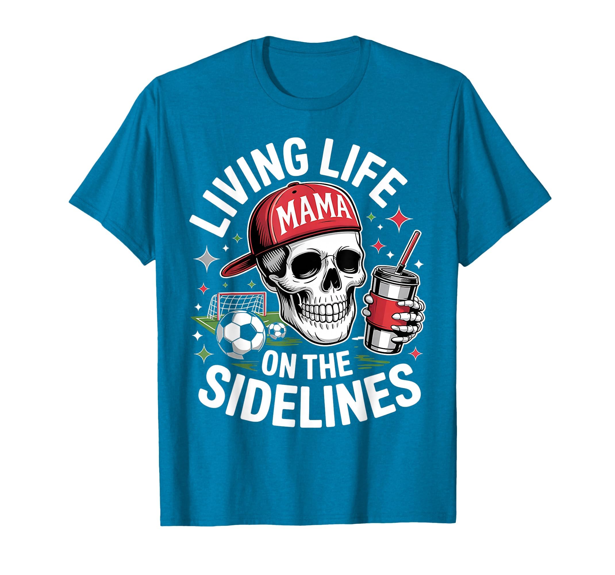 Soccer Mama Living Life Sidelines T-Shirt - Aesthetic Graphic for Adults