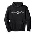 I Love Soccer Heartbeat Hoodie - Unique Graphic for Adults