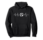 I Love Soccer Heartbeat Hoodie - Unique Graphic for Adults