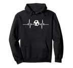 Soccer Heartbeat Soccer Ball Heartbeat Hoodie - Casual Everyday Wear Unisex