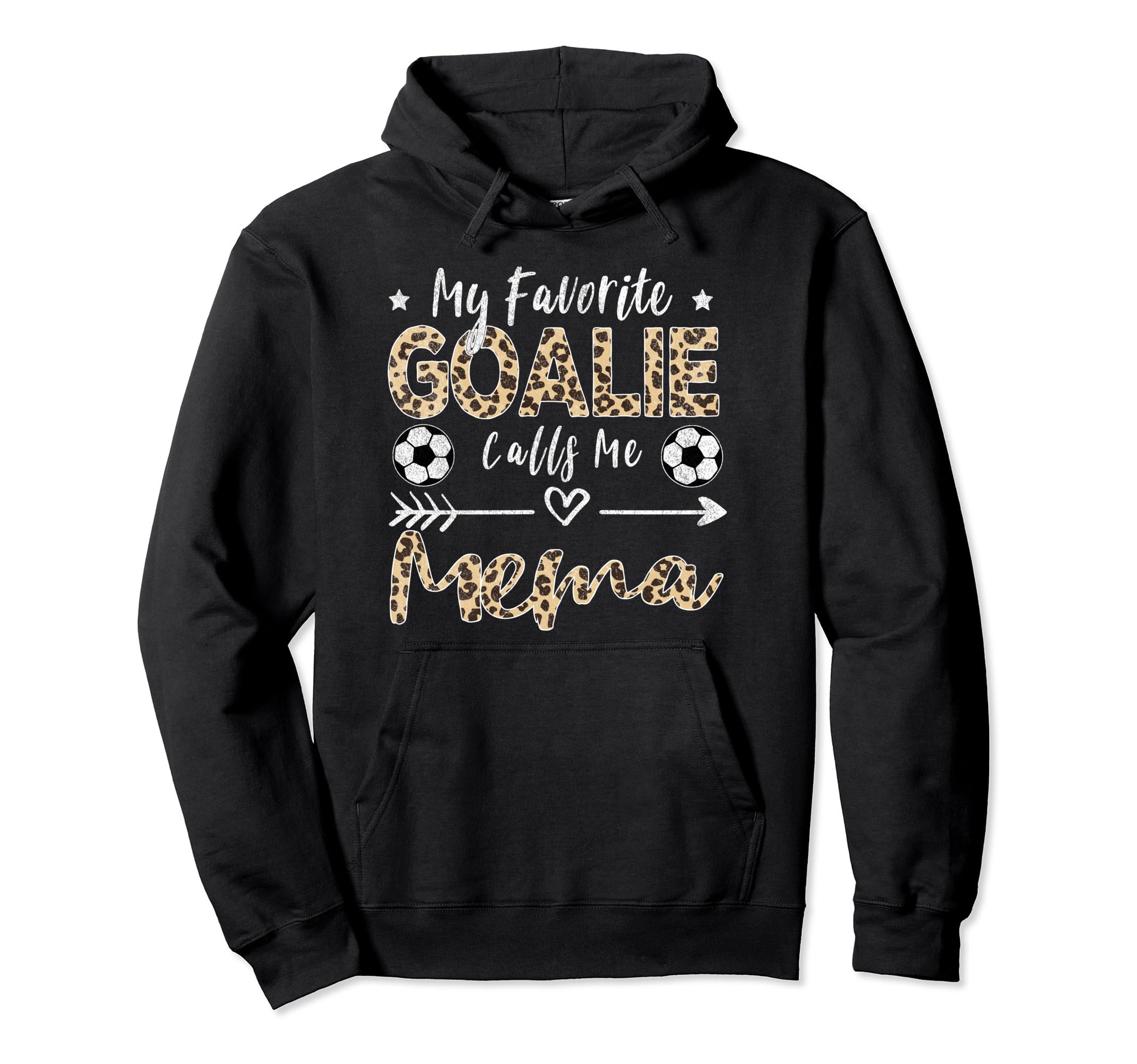 My Favorite Goalie Calls Me Mema Soccer Hoodie - Graphic Print for Adults