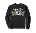 Ball Mom Leopard Funny Soccer Sweatshirt - Streetwear Style for Adults