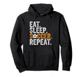Eat Sleep Soccer Repeat Soccer Player Hoodie - Fun Novelty Design Men Women