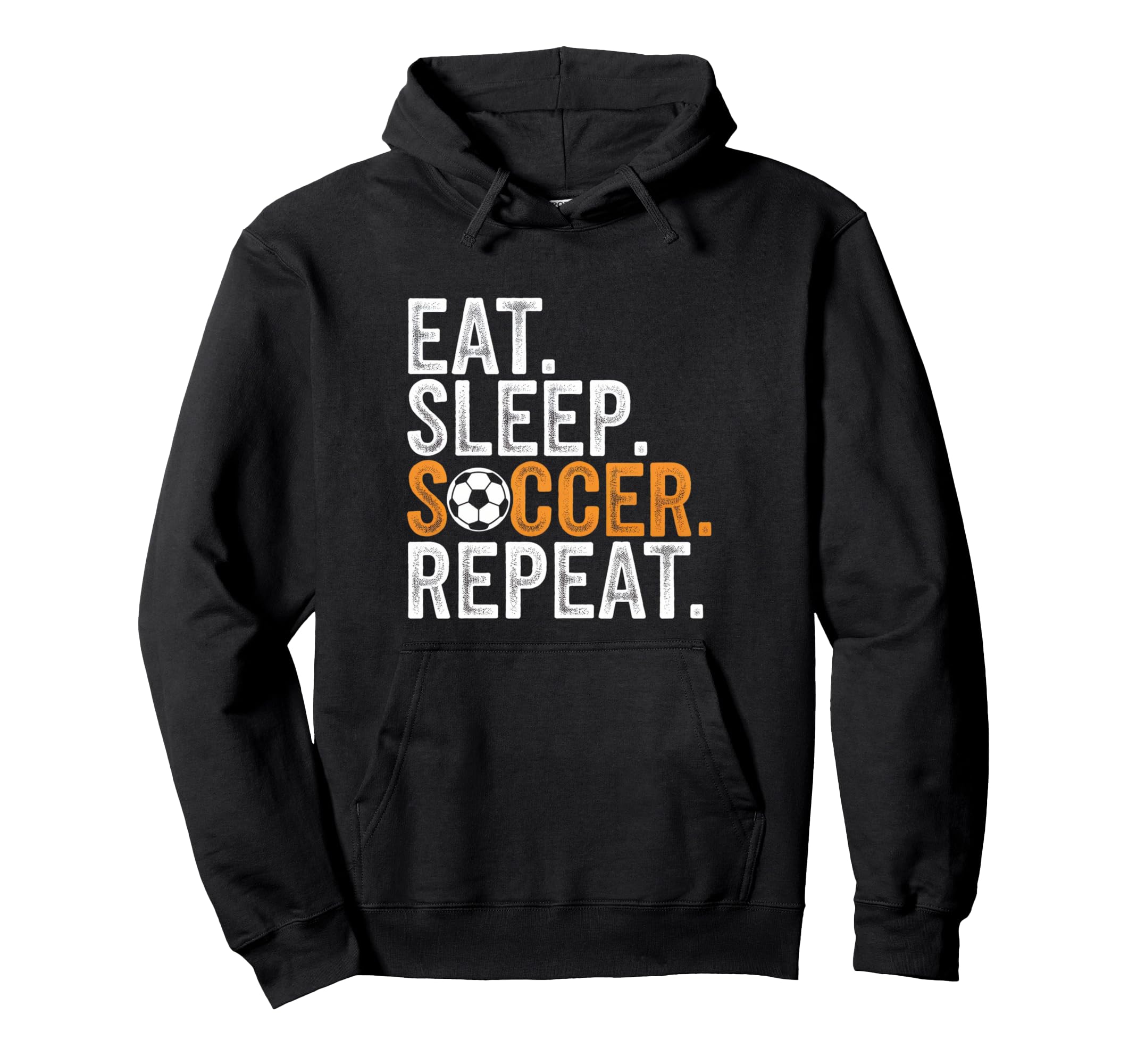 Eat Sleep Soccer Repeat Soccer Player Hoodie - Fun Novelty Design Men Women