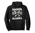 Soccer Grandma Funny Coquette Bow Soccer Hoodie - Graphic Print Unisex