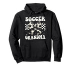 Soccer Grandma Funny Coquette Bow Soccer Hoodie - Graphic Print Unisex