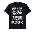 Just Who Loves Soccer And Raccoons T-Shirt - Streetwear Style for Adults