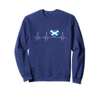 Scotland Love Heartbeat And Sweatshirt - Casual Everyday Wear Unisex