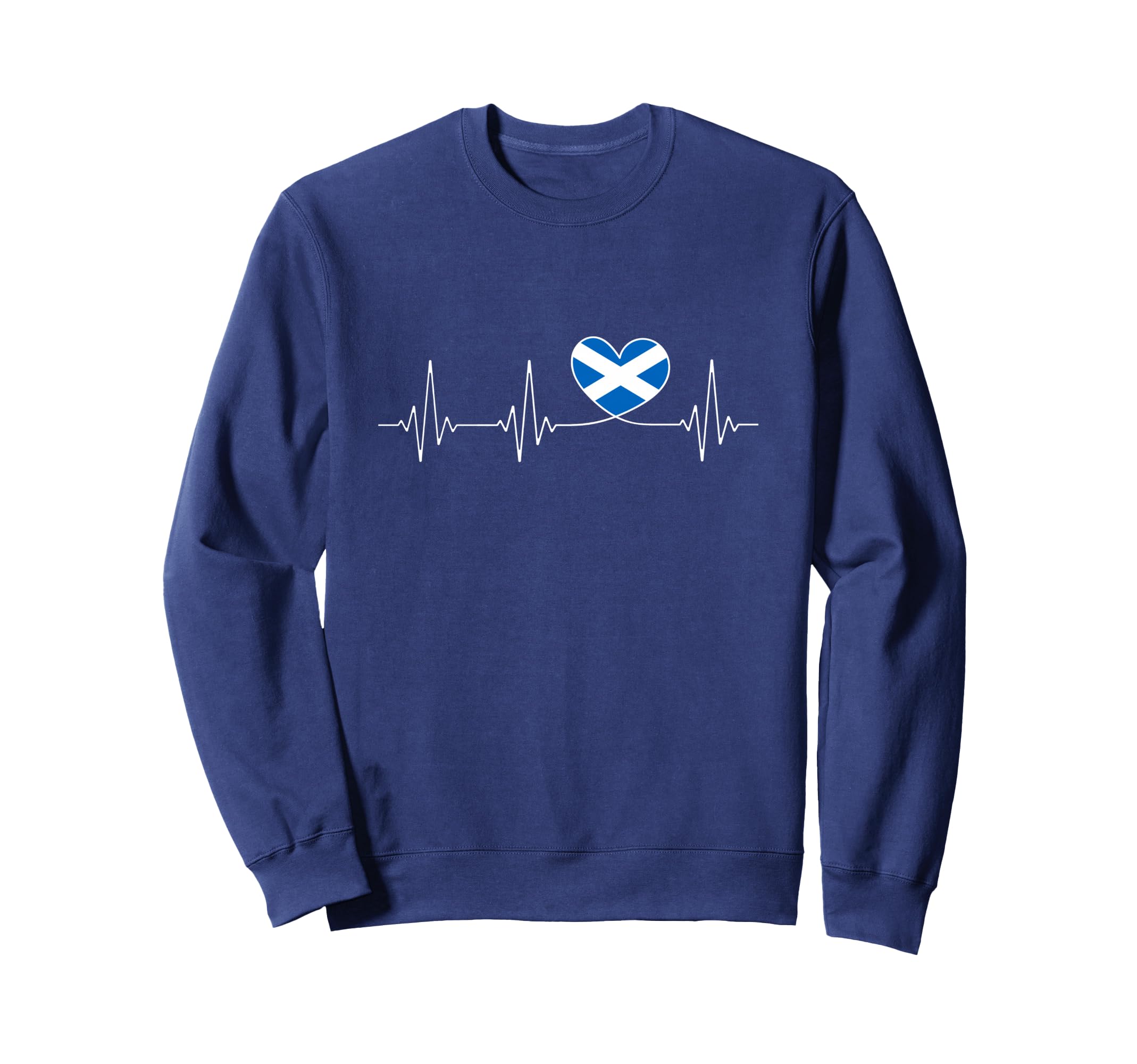 Scotland Love Heartbeat And Sweatshirt - Casual Everyday Wear Unisex