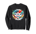 American Flag Soccer Soccer 2024 Sweatshirt - Novelty Apparel for Adults