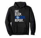 Soccer Lover Themed Tees Eat Hoodie - Casual Everyday Wear for Adults