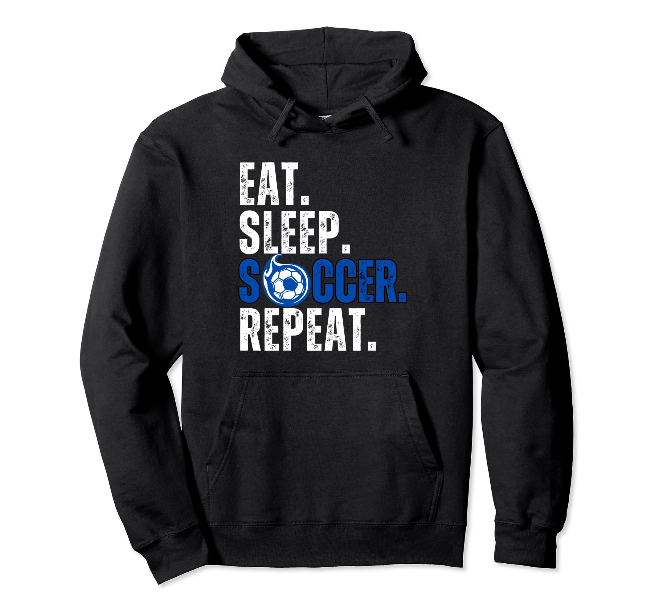 Soccer Lover Themed Tees Eat Hoodie - Casual Everyday Wear for Adults