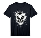 Halloween Soccer Ball Skull Sport All T-Shirt - Unique Graphic Men Women