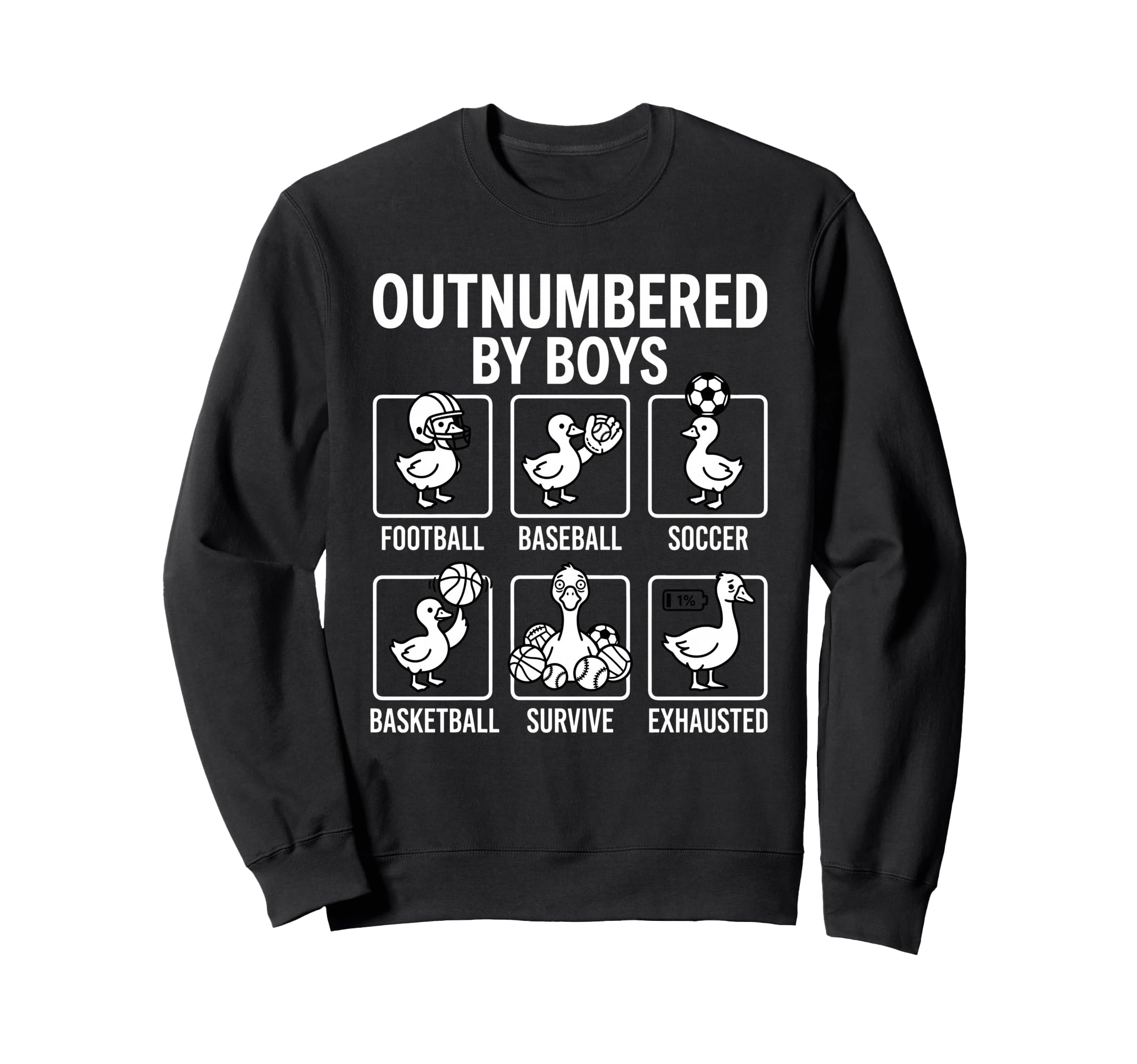 Outnumbered Ducklings Football Soccer Sweatshirt - Streetwear Style Unisex