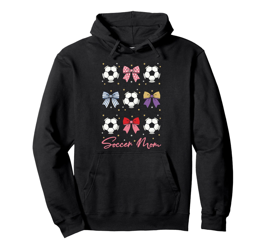 Soccer Bow Soccer Mom Hoodie - Unique Graphic for Adults