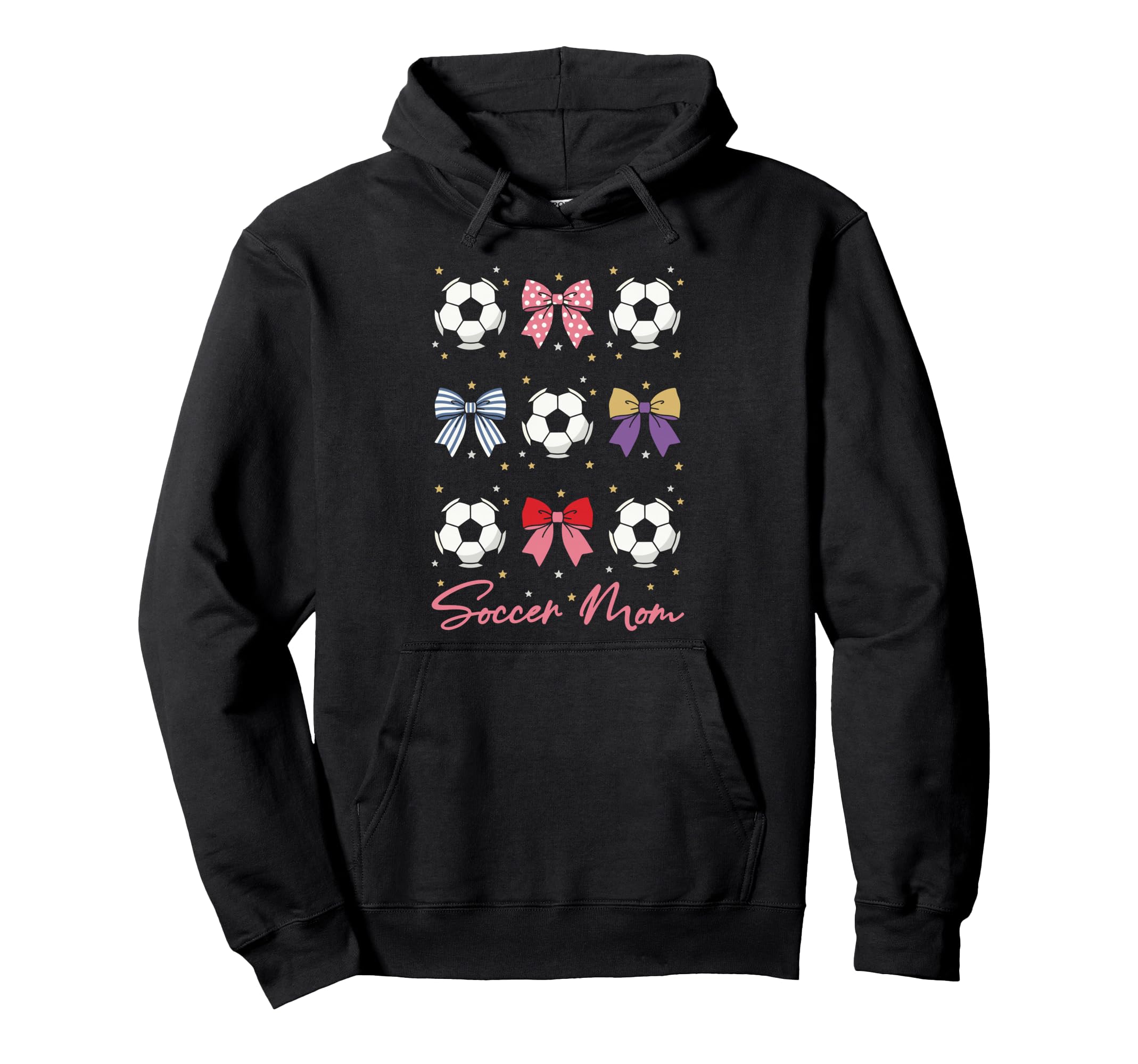 Soccer Bow Soccer Mom Hoodie - Unique Graphic for Adults