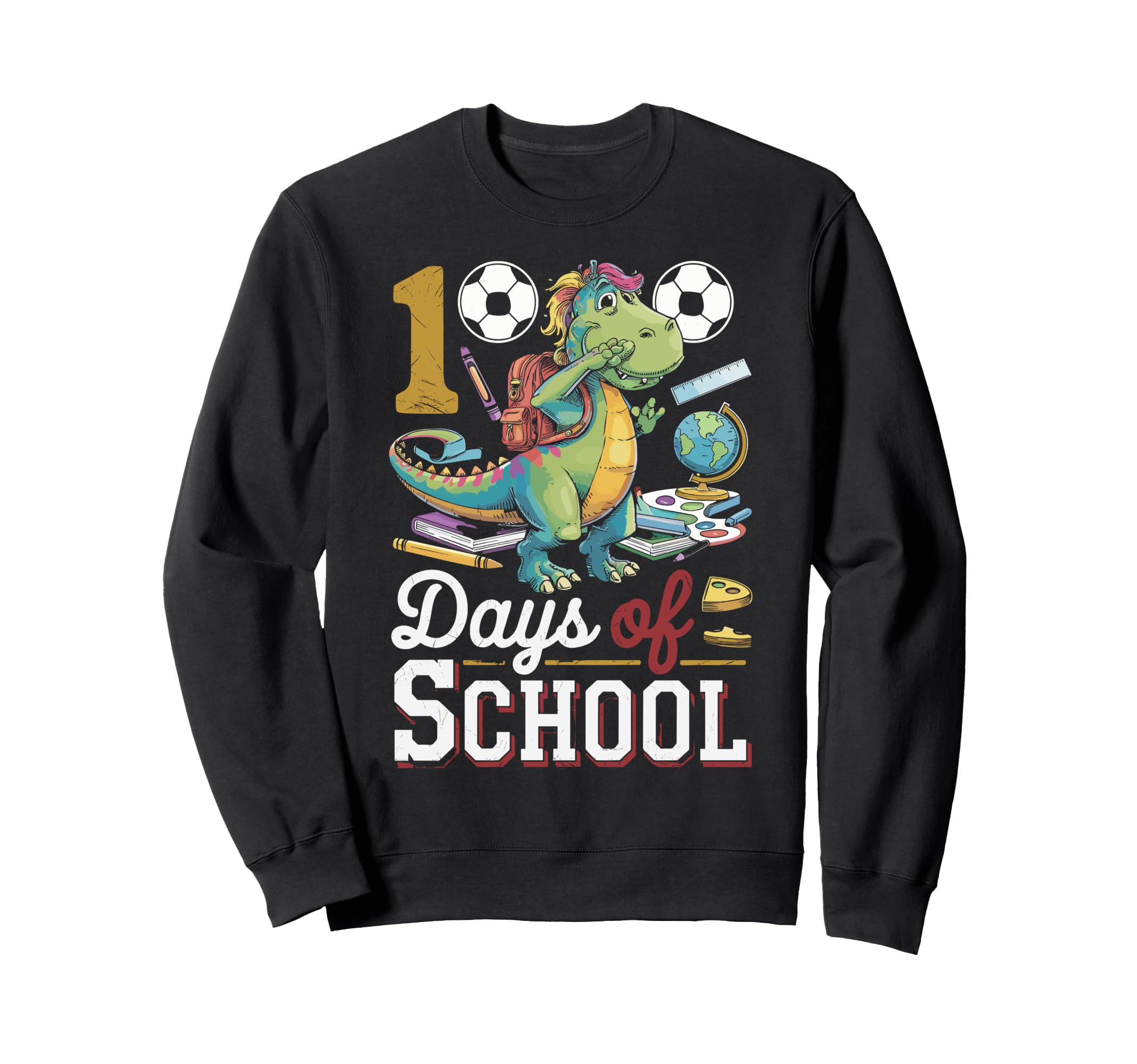100 Day School Old Costume 100 Sweatshirt - Casual Everyday Wear Men Women