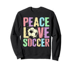 Peace Love Soccer Score Club Sweatshirt - Casual Everyday Wear for Adults