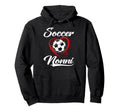 Soccer Nonni Soccer Heart Family Matching Hoodie - Graphic Print Unisex