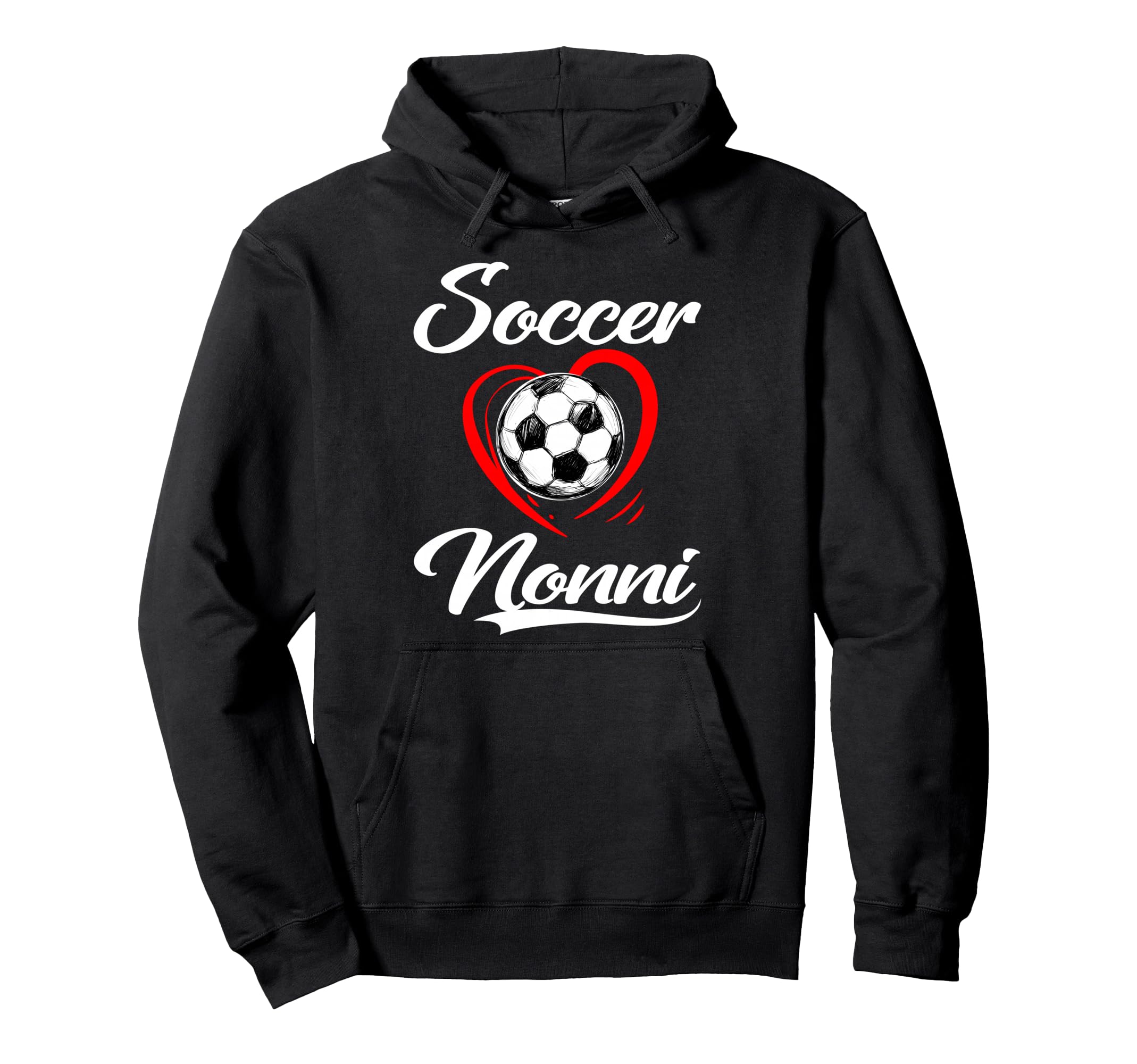 Soccer Nonni Soccer Heart Family Matching Hoodie - Graphic Print Unisex