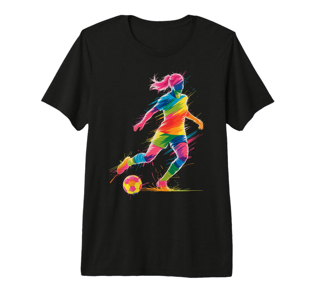 Colorful Funny Soccer Fan Dad Mom Game T-Shirt - Aesthetic Graphic Unisex